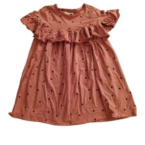 Tucker + Tate (Nordstrom) Rust & black star ruffle short sleeve dress tunic 5